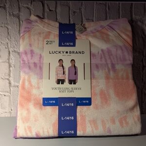 Lucky Brand 2pc Set-Lavender Pink Youth Long Sleeve Tops